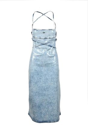 Diesel Long Coated Dress - Light Blue