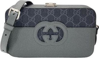 Gucci Pre-owned Vintage Schoudertas - Dames - Vintage Schoudertas - Grijs - ONE Size - Leer - Vintage