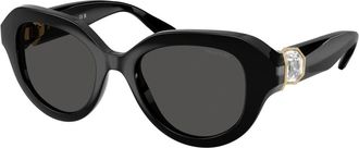 Swarovski Stijlvolle zonnebril met kleurcode - Dames - Zonnebrillen - Zwart - 50 MM - Accessoires