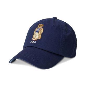 Ralph Lauren Accessoires, Heren, Blauw, ONE Size, Katoen, Polo Bear Twill Ball Cap