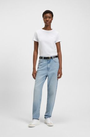 Boss Orange by Hugo Boss 5-Pocket-Jeans BOSS ORANGE RUTH HR 5.0, Damen, Gr. 26, L&auml;nge 32, blau (bright blau 433), Denim/Jeans, Obermaterial: 58% Baumwolle, 42% Lyocell, unifar