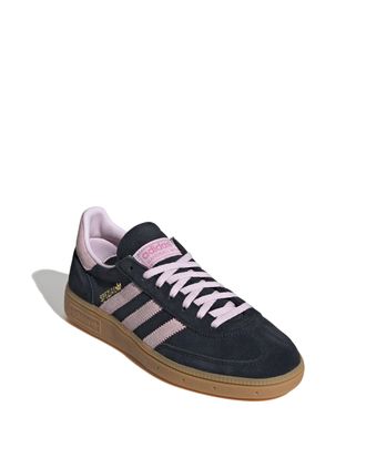 adidas Unisex Sneakers Handball Spezial Black-Pink Leather Trainers Black/pink