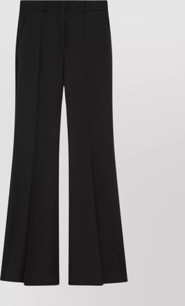 Sportmax stretch wool flared trousers and pockets