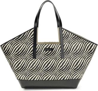 Marni Tote Bags, female, Black, Size: ONE SIZE Polyamide Shoulder Bag with Adjustable Strap
