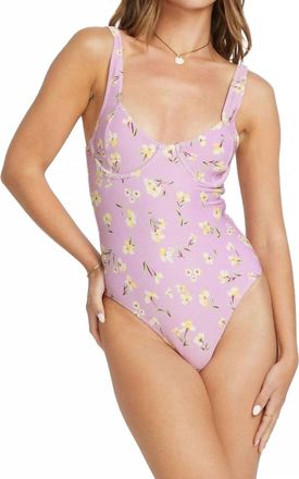 Billabong Peaceful Petals Chloe One Piece In Amethyst Smoke