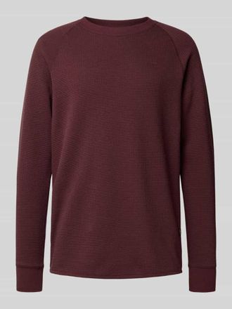 G-Star Regular Fit Longsleeve in Strick-Optik Modell Jirgi in Bordeaux, Größe XL