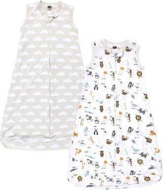 Hudson Baby Interlock Cotton Sleeveless Sleep Sack (baby) in Alphabet Animals at Nordstrom, Size Xx-Large