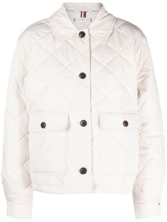 Tommy Hilfiger padded diamond-quilted jacket - Neutrals