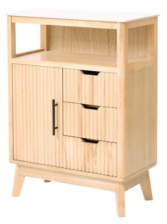 Nordlys Bathroom Storage Cabinet Wood in Brown