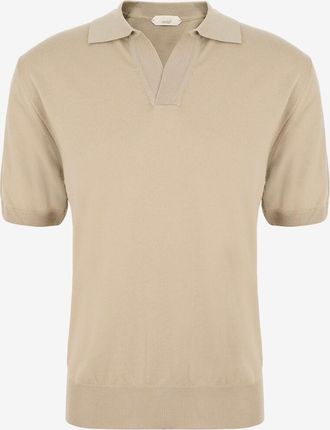 Aur&eacute;lien Strick-Kurzarm-Polohemd aus Cashwool