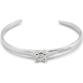 UNOde50 Blue Zirconia Cuff Bracelet in Silver at Nordstrom, Size Medium