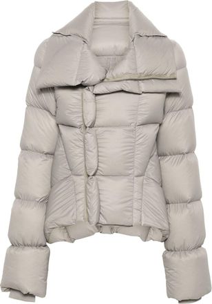 Rick Owens Naska Duvet puffer jacket - women - Virgin Wool/Recycled Polyamide/Goose Down/Goose Feather - 40 - Grey