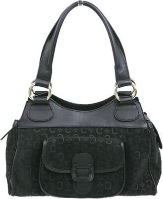 Celine Pre-owned Handbags, female, Black, Size: ONE SIZE Pre-owned Suede Handbag