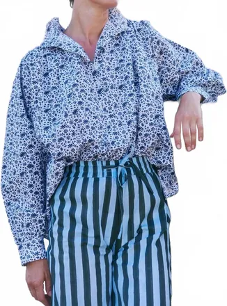 SZ Blockprints Kali Top In Ditsy Print