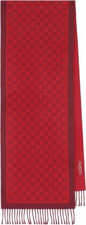 Gucci GG sjaal met franje - Rood