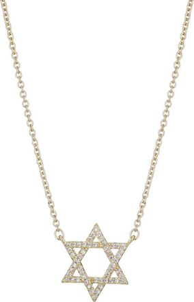 Adornia Cubic Zirconia Star of David Pendant Necklace in Gold at Nordstrom Rack