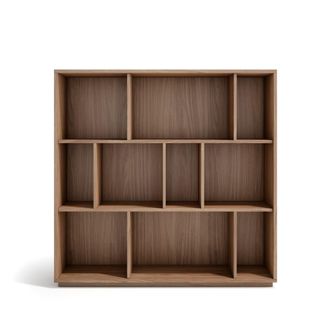 HERDASA Estanter&iacute;a librer&iacute;a en melamina nogal 117x119x32 cm