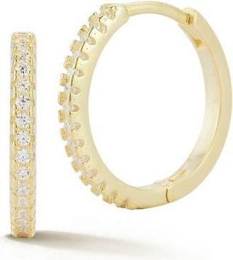 Sphera Milano Cubic Zirconia Hoop Earrings in Gold at Nordstrom Rack