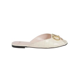 Valentino Garavani Sliders, female, Beige, Size: 8 1/2 US VLogo Signature Slides