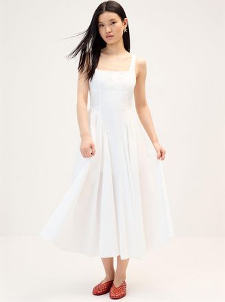 Twik Womens Back bow poplin maxi dress