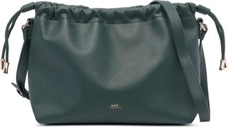 A.P.C. Borsa a spalla con coulisse - Verde