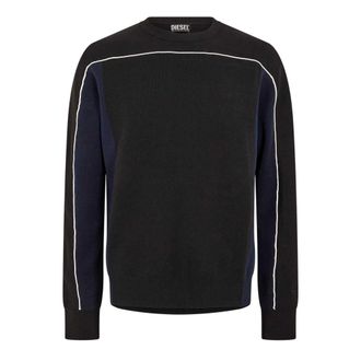 Diesel Heren Wichita Crew Neck Sweatshirt met lange mouwen (Zwart)