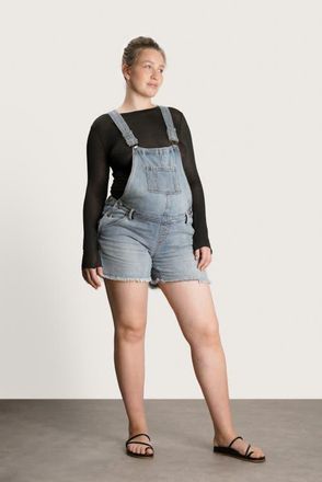 Nom Maternity Austin Maternity Shortalls in Pale Blue at Nordstrom, Size X-Small