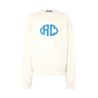 Roberto Cavalli Sweatshirts, male, Beige, Size: XL Sweatshirt With Monogram
