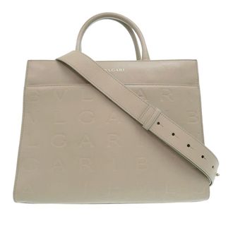 Bulgari Pre-owned Bvlgari Embossed Leather Logo Infinitum Tote Unisex 5V1PVU7FRY4SXQER