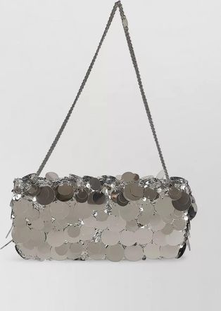Paco Rabanne rectangular sequin shoulder bag chain strap