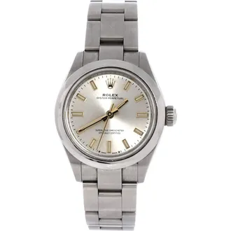Rolex Oyster Perpetual Automatic Watch Stainless Steel 28 in Metallic Silver at Nordstrom