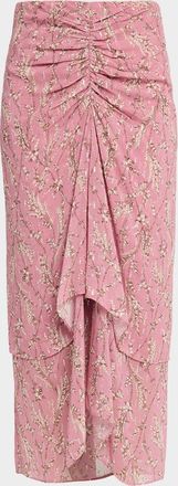 Veronica Beard Sira Floral Chiffon Skirt