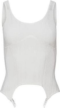 Fleur du Mal Rib Garter Top in Ivory at Nordstrom, Size X-Small