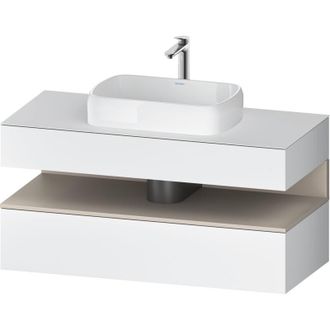 Duravit Duravit - Qatego Consola Mueble Bajo Lavabo, 1 Extra&iacute;ble, 1 Caj&oacute;n
