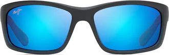 Maui Jim Matte Black Kanaio Coast Nylon Wraparound Sunglasses