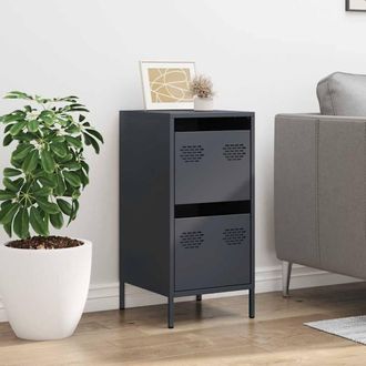 Berkfield Home Sideboard Anthracite 35x39x73.5 cm Cold-rolled Steel in Charcoal