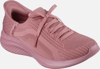 Skechers Womens Skechers Ultra Flex 3.0 Pure Color Textile Womens Mauve Trainers - Purple - Size: 5