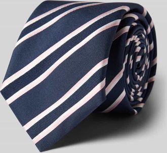 HUGO BOSS Seiden-Mix Krawatte im Streifen-Design in Hellrosa, Gr&ouml;&szlig;e 1