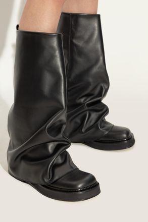 The Attico Leather Ankle Boots Robin, Womens, Black