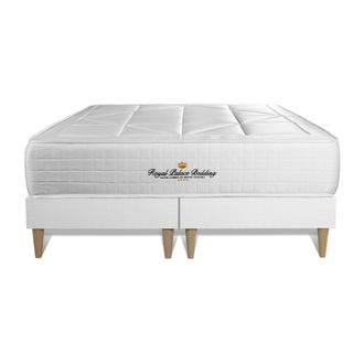 Royal Palace Bedding Royal Palace Bedding - Base Tapizada Blanco + Colch&oacute;n Con Muelles Y Viscoel&aacute;stica 180 X 200