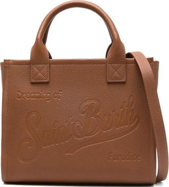 MC2 Saint Barth Vanity Bag Midi - Dames - Tassen - Bruin - Maat: ONE Size Zijde