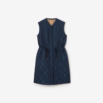 Burberry Micro Check-stitch Nylon Blend Gilet