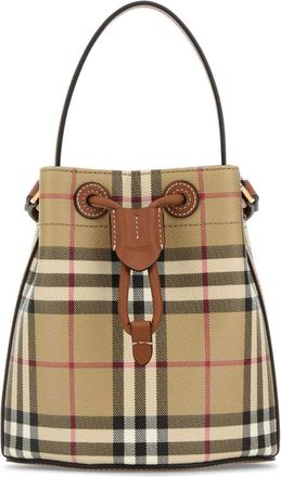 Burberry Beige Check Bucket Bag