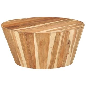vidaXL Mesa De Centro De Madera Maciza De Acacia &Oslash;65x31 Cm Vidaxl