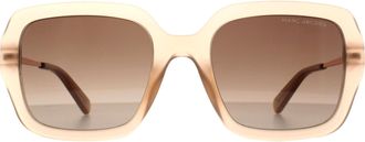 Marc Jacobs Square Womens Beige Brown Gradient 652/S Metal - One Size