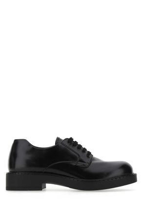 Prada Black Derby Lace-up Shoes