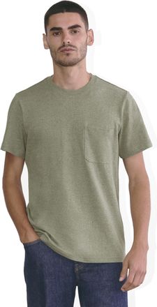 Everlane PALOMA BARCEL&Oacute; Mens The Premium-Weight Pocket Tee | Uniform, Heather Sage Green, S