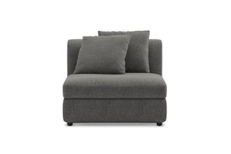 Castlery Fable Armless Sofa Customized, Dark Grey, Spill Resistant, Ultra Deep Seats by Castlery
