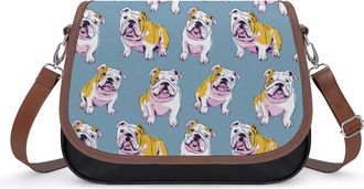 Generic Cute English Bulldog Fashion Womens Crossbody Bags Novelty Handbag Shoulder Bag Purse