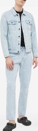 Karl Kani Giacca denim con ricamo - Blu